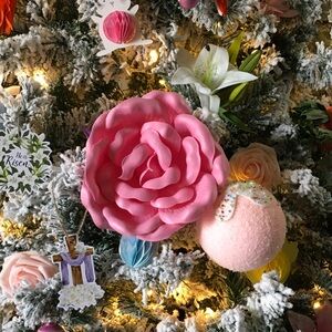 Pink Rose Floral Ornament/Wall Decor - Rose Decorative Flower